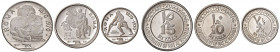 RAS AL KHAIMAH (1948-1999) 15, 10 e 7 1/2 Riyals 1970 - KM 17; KM 18; KM 19 AG Lotto di tre monete.
FS