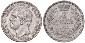 SERBIA Milan IV (1868-1889) 2 Dinara 1875 - KM 6 AG (g 10,02)
SPL+