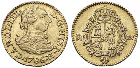 SPAGNA Carlo III (1759-1788) Mezzo escudo 1786 MDV - KM 425.1 AU (g 1,77)
SPL
