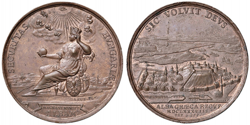 UNGHERIA - Medaglia 1688 per la riconquista e fortificazione della città di Alba...