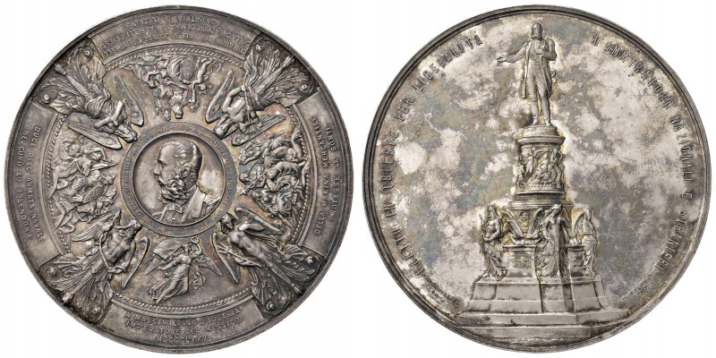 TRIESTE Massimiliano d'Austria - Medaglia 1875 per ricordare l'inaugurazione del...