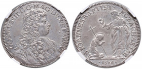 FIRENZE Cosimo III de’ Medici (1670-1723) Mezza piastra 1676 - MIR 331 AG R In slab NGC MS63 numero 5784518-004 (Top Pop).
 qFDC-FDC