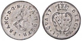 FIRENZE Francesco II (1737-1765) 10 Quattrini 1764 - MIR 366/3 MI (g 1,80) R Ottima argentatura.
FDC