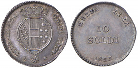 FIRENZE Ferdinando III di Lorena (1791-1824) 10 Soldi 1823 - MIR 43 AG (g 1,90)
FDC