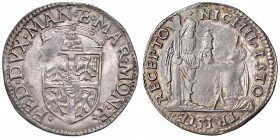 MANTOVA Federico II Gonzaga (1519-1540) Lira moceniga - MIR 454/1 (abbreviazione al D/ del nome FED invece di FE o FEDERICVS) AG (g 6,46) RRR Insolita...