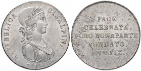 MILANO Repubblica Cisalpina (1797-1802) 30 Soldi Anno IX - MIR 478 AG (g 7,30) Bellissimo esemplare.
 FDC