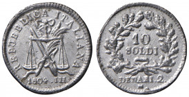 MILANO Repubblica italiana (1802-1805) Progetto del 10 Soldi 1804 Anno III Bordo liscio - Luppino PP 874 Stagno (g 1,83) RRRR
qSPL