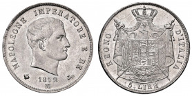 MILANO Napoleone Re d'Italia (1805-1814) 5 Lire 1812 Puntali aguzzi, cifre della data spaziate - Gig. 112b AG (g 25,00) Bellissimo esemplare.
FDC