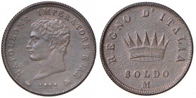 MILANO Napoleone I Re d'Italia (1805-1814) Soldo 1811 Progetto? - Luppino PP Manca CU (g 9,61) RRRR Metallo poroso. Questa interessante monete potrebb...