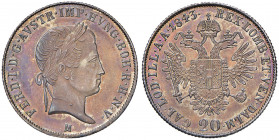 MILANO Ferdinando I (1835-1848) 20 Kreuzer 1843 - Gig. 126 AG (g 6,69)
FDC