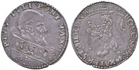 Pio IV (1559-1565) Bologna - Bianco - Munt. 70 AG (g 4,50) Mancanza di metallo sulla lettera O di PONT al D/.
BB