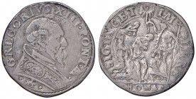 Gregorio XIII (1572-1585) Testone - Munt. 64 AG (g 9,31) RR Questo lotto è già in possesso del certificato di esportazione rilasciato dal Ministero de...