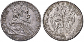 Clemente X (1670-1676) Piastra 1671 Anno II - Munt. 19 AG (g 32,16) RR Questo lotto è già in possesso del certificato di esportazione rilasciato dal M...