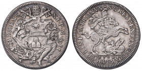 Clemente XI (1700-1721) Mezza piastra 1702 Anno II - Munt. 55 AG (g 15,84)
SPL