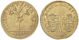 Pio VI (1774-1799) Bologna - Doppia 1787 - Munt. 181 AU (g 5,47) R Bellissimo esemplare dai fondi brillanti.
SPL+
