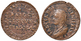 Pio VI (1774-1799) Pergola - Madonnina 1797 Anno XXIII - Munt. 380 CU (g 15,00) RRR Difetti di conio e macchie scure.
BB