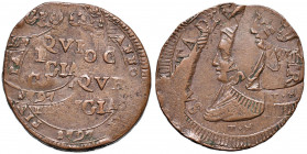 Pio VI (1774-1799) Perugia - Madonnina 1797 Anno XXIII - Munt. 390 CU (g 16,68) Tripla battitura. Interessante errore di conio.
SPL