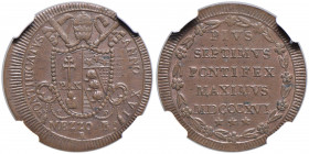 Pio VII (1800-1823) Mezzo baiocco 1816 Anno XVI - Nomisma 288 CU In slab MS 63 BN numero 2769684-015.
qFDC