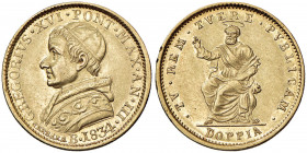 Gregorio XVI (1831-1846) Bologna - Doppia 1834 Anno III - Nomisma 349 AU (g 5,45) R Minimi segnetti al bordo.
SPL
