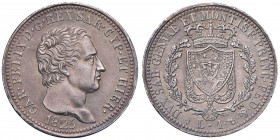 Carlo Felice (1821-1831) Lira 1825 T - Nomisma 589 AG
SPL+/qFDC