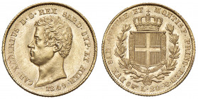 Carlo Alberto (1831-1849) 20 Lire 1849 T - Nomisma 666 AU Debolezza di conio, ma bellissimo esemplare.
FDC