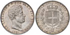 Carlo Alberto (1831-1849) 5 Lire 1836 T - Nomisma 685 AG RR Minimi contatti al D/, ma bell’esemplare di questo millesimo di rara apparizione sul merca...