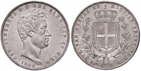 Carlo Alberto (1831-1849) 5 Lire 1844 T - Nomisma 698 AG Minimi segnetti al bordo.
qFDC-FDC