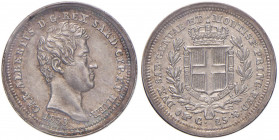 Carlo Alberto (1831-1849) 25 Centesimi 1833 T - Nomisma 737 AG R Sigillata FDC Eccezionale da Angelo Bazzoni!
FDC