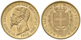 Vittorio Emanuele II (1849-1861) 20 Lire 1853 G - Nomisma 747 AU In regime ordinario IVA
qFDC/FDC
