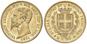 Vittorio Emanuele II (1849-1861) 20 Lire 1856 G - Nomisma 752 AU In regime ordinario IVA
qFDC/FDC