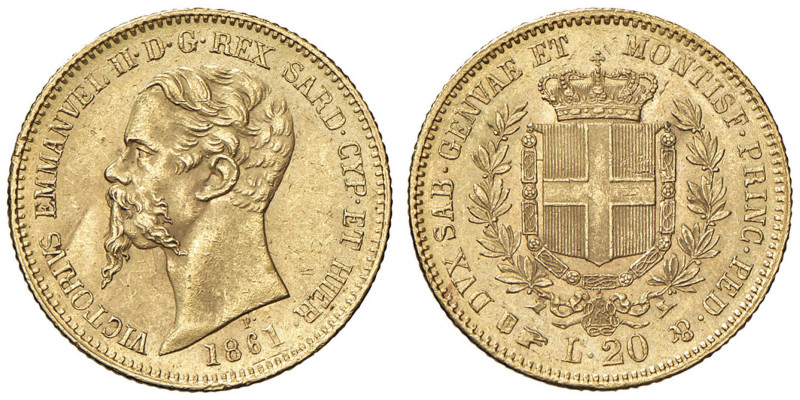 Vittorio Emanuele II (1849-1861) 20 Lire 1861 T - Nomisma 763 AU
SPL+