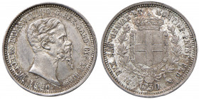 Vittorio Emanuele II (1849-1861) 50 Centesimi 1860 M - Nomisma 818 AG
FDC