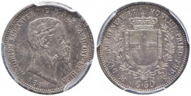 Vittorio Emanuele II (1849-1860) 50 Centesimi 1860 M - Nomisma 818 AG In slab PCGS MS 63 numero 83877580.
FDC