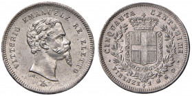 Vittorio Emanuele II re eletto (1859-1861) 50 Centesimi 1860 F - Nomisma 835 AG
FDC