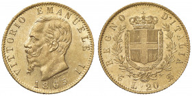 Vittorio Emanuele II (1861-1878) 20 Lire 1865 T - Nomisma 852 AU In regime ordinario IVA
qFDC