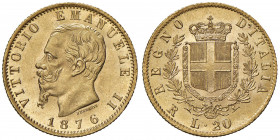 Vittorio Emanuele II (1861-1878) 20 Lire 1876 R - Nomisma 866 AU Insignificanti graffietti al D/. In regime ordinario IVA
FDC