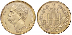 Umberto I (1878-1900) 50 Lire 1888 - Nomisma 976 AU RR Sigillato SPL+ da Gianfranco Erpini
SPL+