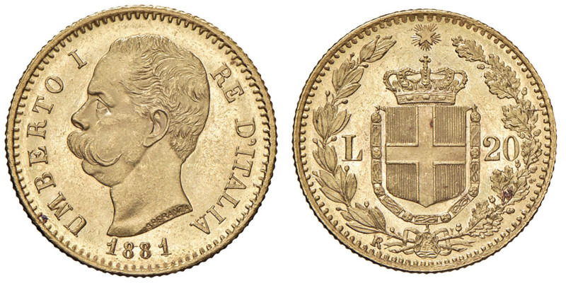 Umberto I (1878-1900) 20 Lire 1881 - Nomisma 980 AU
qFDC/FDC