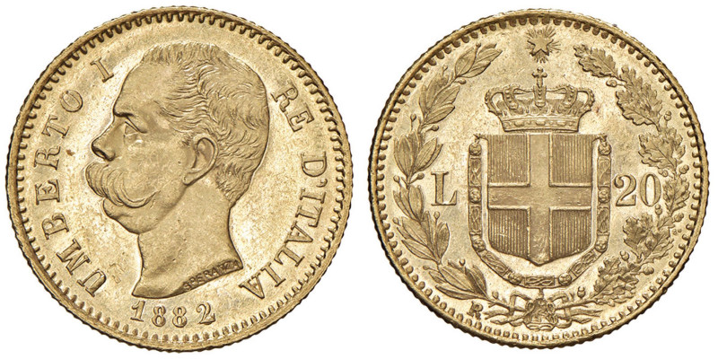 Umberto I (1878-1900) 20 Lire 1882 - Nomisma 981 AU
qFDC/FDC