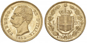 Umberto I (1878-1900) 20 Lire 1882 - Nomisma 981 AU
qFDC/FDC