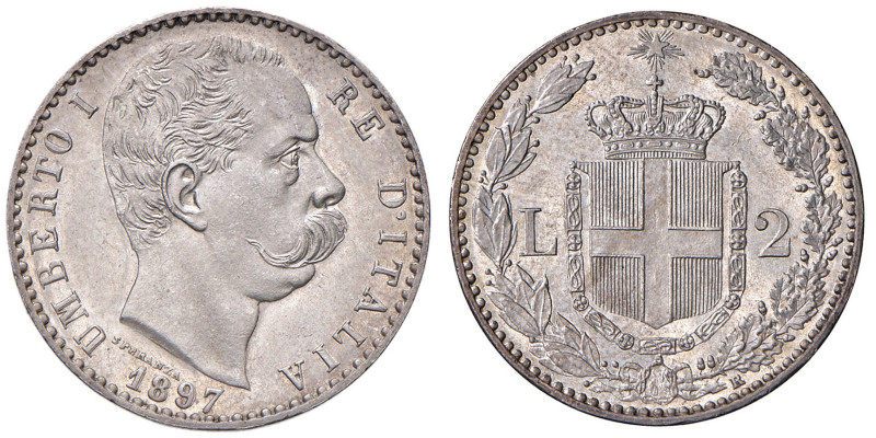 Umberto I (1878-1900) 2 Lire 1897 - Nomisma 1001 AG
FDC