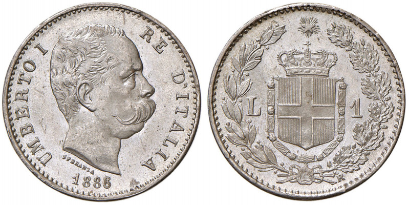 Umberto I (1878-1900) Lira 1886 - Nomisma 1006 AG
FDC