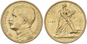 Vittorio Emanuele III (1900-1946) 100 Lire 1912 - Nomisma 1048 AU RR Pulita al D/.
SPL-FDC