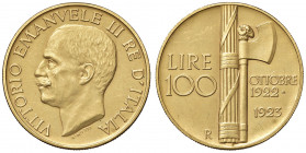 Vittorio Emanuele III (1900-1946) 100 Lire 1923 - Nomisma 1051 AU R Graffietti.
SPL+