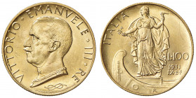 Vittorio Emanuele III (1900-1946) 100 Lire 1931 Anno IX - Nomisma 1055 AU Minimi graffietti da contatto.
qFDC/FDC