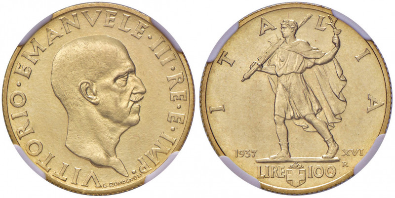Vittorio Emanuele III (1900-1946) 100 Lire 1937 - Nomisma 1060 AU RRRR Tiratura ...