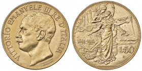 Vittorio Emanuele III (1900-1946) 50 Lire 1911 - Nomisma 1066 AU R
SPL