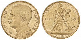 Vittorio Emanuele III (1900-1946) 50 Lire 1912 - Nomisma 1063 AU R Graffietti da contatto.
SPL-FDC