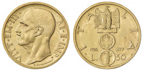 Vittorio Emanuele III (1900-1946) 50 Lire 1936 - Nomisma 1071 AU RRR
FDC