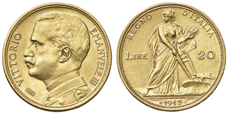Vittorio Emanuele III (1900-1946) 20 Lire 1912 - Nomisma 1078 AU
SPL+/qFDC